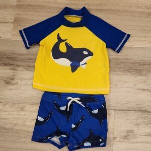 Carter's Rashguard Swim Set with Orca Design 6 Months